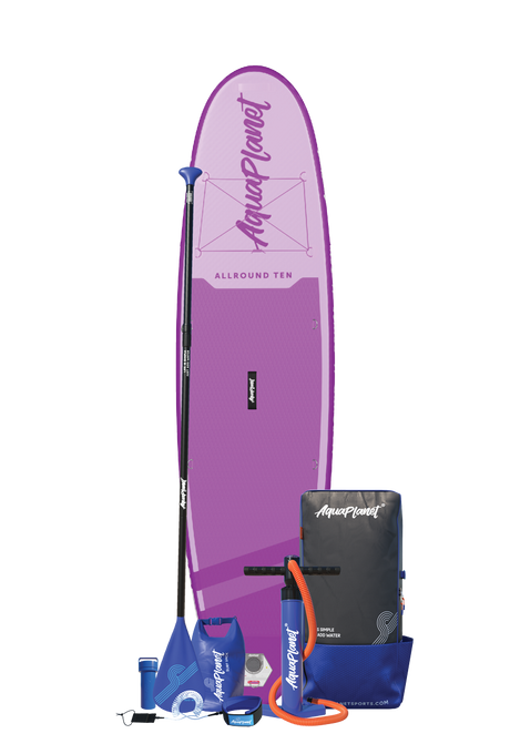 Aquaplanet ALLROUND TEN 10 'opblaasbaar paddleboard-pakket - paars