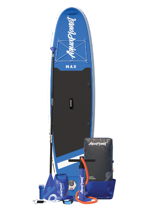 Aquaplanet MAX 10'6″ Opblaasbaar Paddle Board-pakket - Blauw