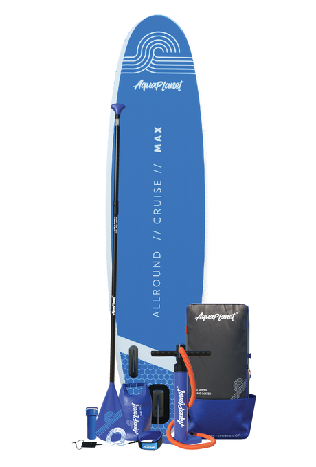 Aquaplanet MAX 10'6″ Opblaasbaar Paddle Board-pakket - Blauw